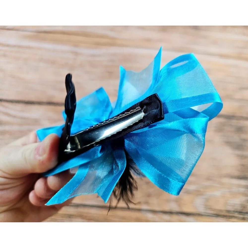 Carolina Panthers Hair Bow EUC
